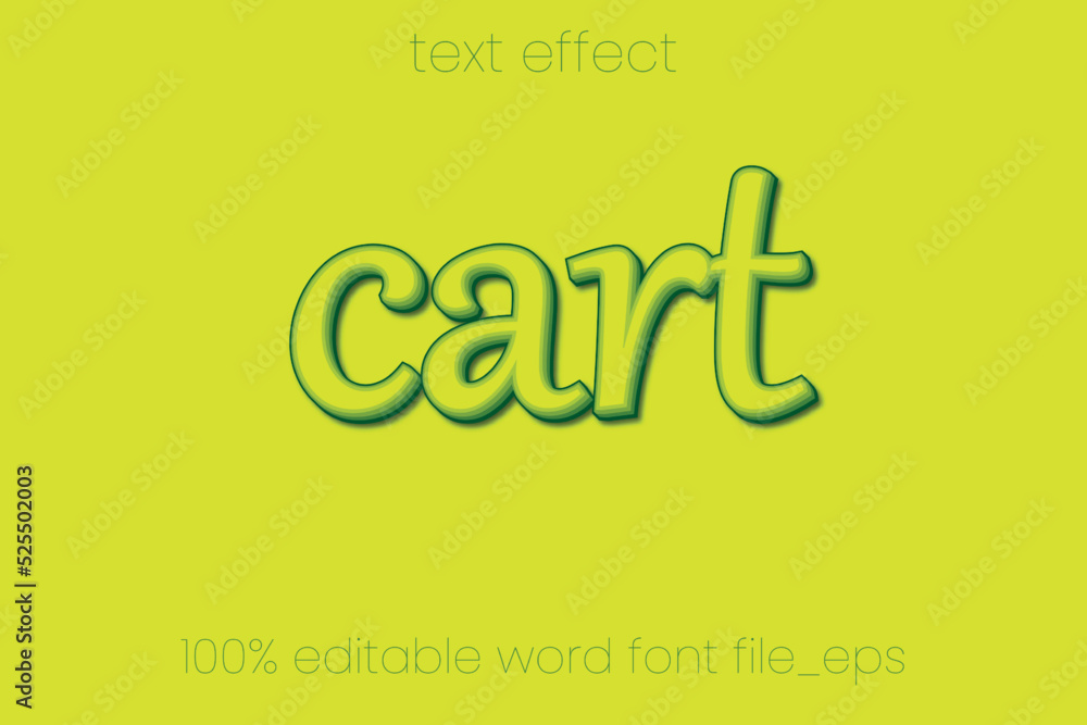 text effect cart