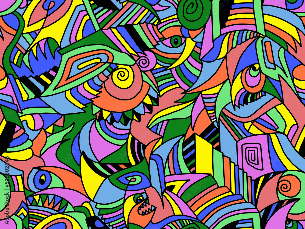 Abstract drawing painted with multicolored paints.Seamless background. Abstract drawing painted with multicolored paints.Seamless background.