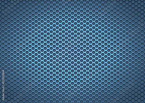 Light mesh grill background.Hexagon shape