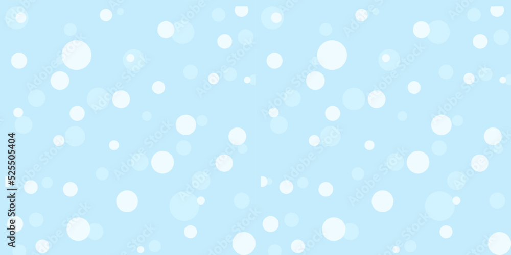 Blue background with transparent bubbles. design for banners, posters, packages, etc. vector illustration. snowfall abstract background