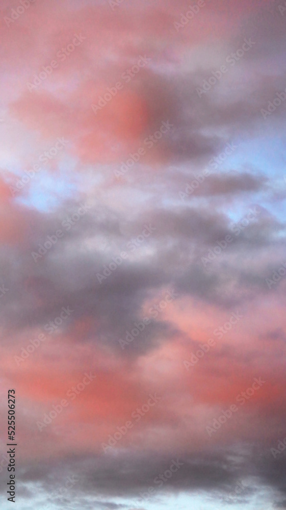 Rose color clouds