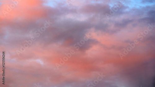 Pink sunset clouds