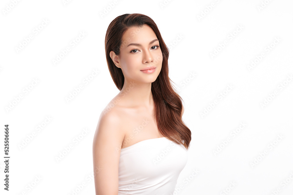 Beautiful young asian woman with clean fresh skin on white background, Face care, Facial treatment, Cosmetology, beauty and spa, Asian women portrait. Beautiful young asian woman with clean fresh skin on white background, Face care, Facial treatment, Cosmetology, beauty and spa, Asian women portrait.