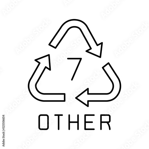 other plastic product sign line icon vector illustration