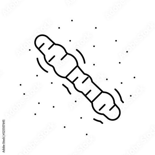 keloid scar line icon vector illustration