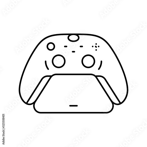 controller stand line icon vector illustration