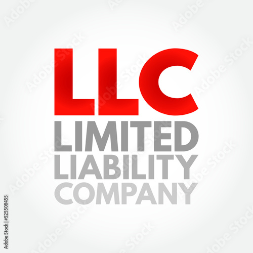 LLC - Limited Liability Company is a business structure that protects its owners from personal responsibility for its debts or liabilities, acronym text concept background
