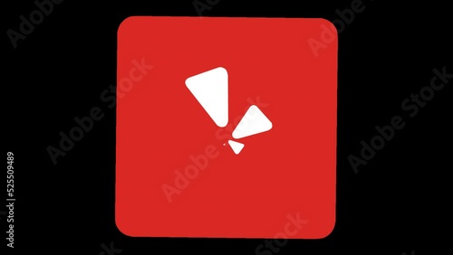 An animated social media icon created from the company's logo. Yelp logo. photo