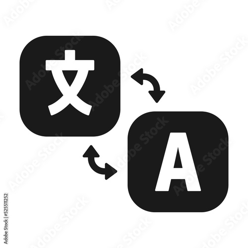 Language translation icon. Translate service vector illustration