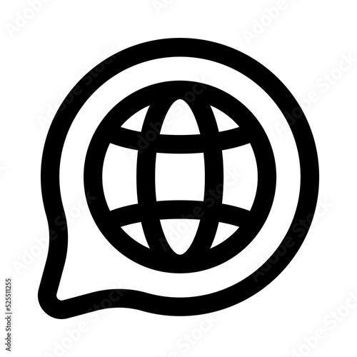 Language translation line icon. Translate service line art vector illustration