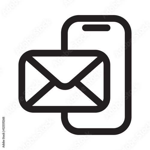 Subscribe to newsletter icon. digital marketing, e-mail advertising vector illustration