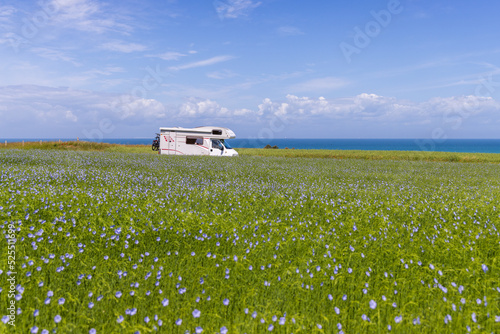 Motorhome on the road holiday in France