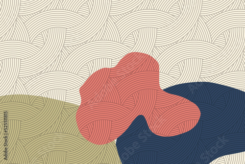 modern art fluid curve on gradient oriental wave on cream background can be use for website template product label food and beverage advertisement banner vector eps.