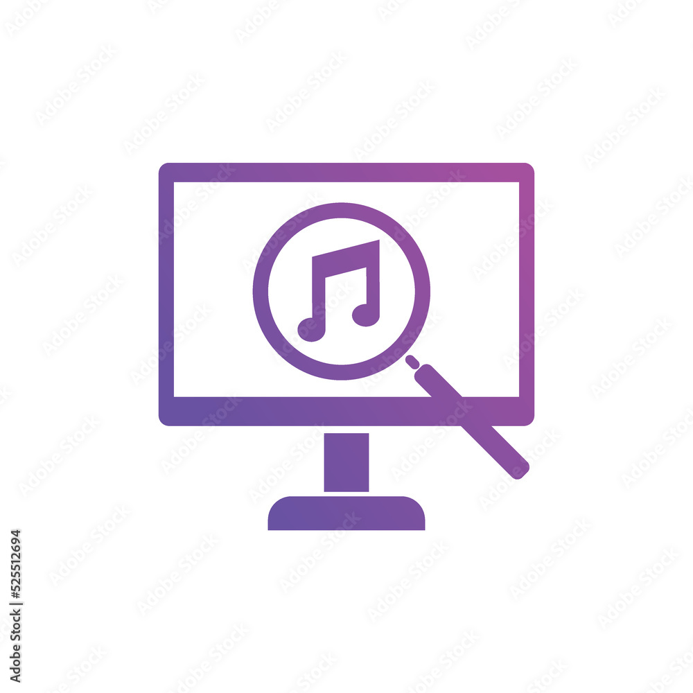music search icons gradient color music search icons gradient color