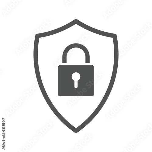 network protection icons. Lock security shield icon