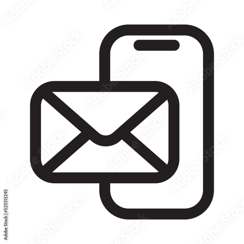 Subscribe to newsletter icon. digital marketing, e-mail advertising illustration