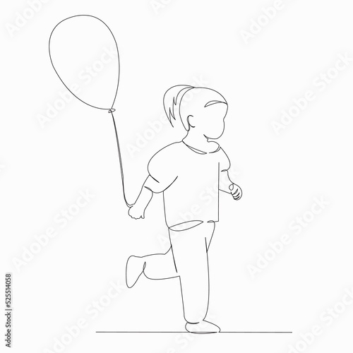 little girl with a balloon © nasharaga