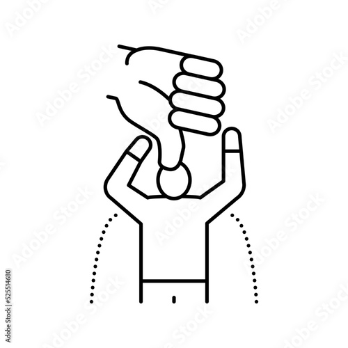 bullying aggressive line icon vector illustration