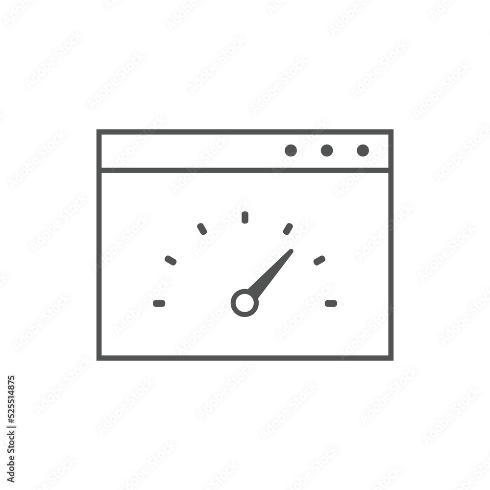 Page speed line icons. Concept for SEO and web design