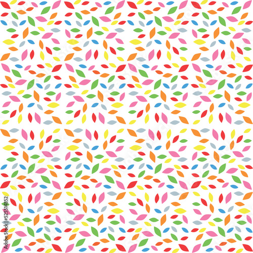 colorful leaves Vector illustration. Seamless patterns. Fun shapes.