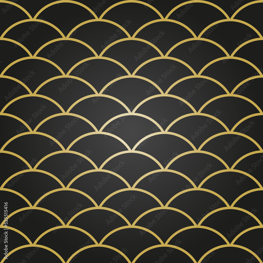 Seamless ornament. Modern background. Geometric modern golden wavy pattern Seamless ornament. Modern background. Geometric modern golden wavy pattern