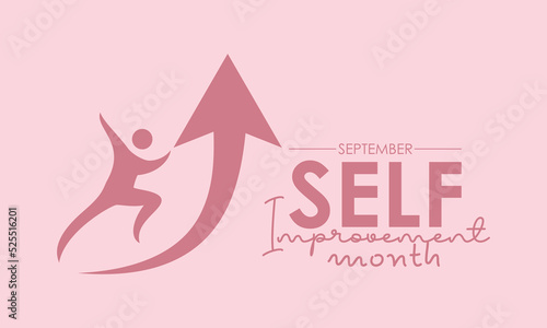 Vector illustration design concept of self improvement month observed on every september.