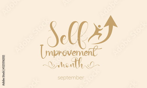 Vector illustration design concept of self improvement month observed on every september.