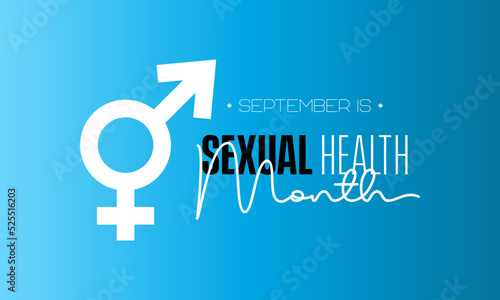 Vector illustration design concept of sexual health month observed on every september.