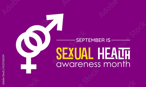 Vector illustration design concept of sexual health month observed on every september.