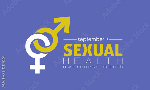 Vector illustration design concept of sexual health month observed on every september.