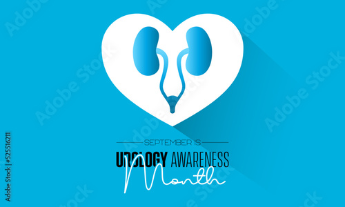 Vector illustration design concept of urology awareness month observed on every september.