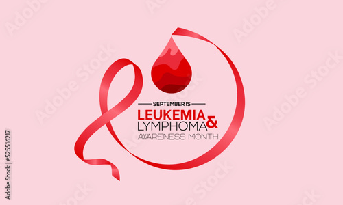 Vector illustration design concept of leukemia and lymphoma awareness month observed on every september.