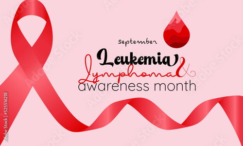 Vector illustration design concept of leukemia and lymphoma awareness month observed on every september.