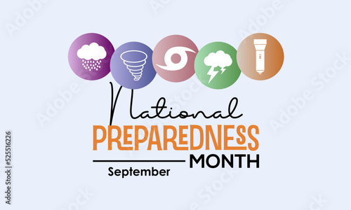 Vector illustration design concept of national preparedness month observed on every september.
