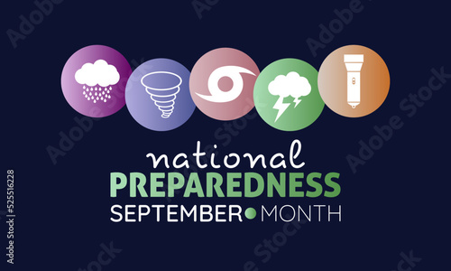 Vector illustration design concept of national preparedness month observed on every september.