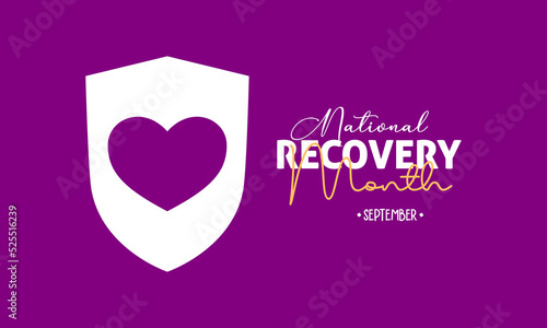 Vector illustration design concept of national recovery month observed on every september.