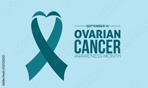 Vector illustration design concept of ovarian cancer awareness month observed on every september. photo