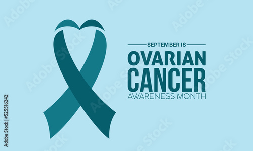 Vector illustration design concept of ovarian cancer awareness month observed on every september.