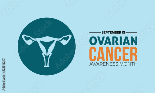Vector illustration design concept of ovarian cancer awareness month observed on every september. photo