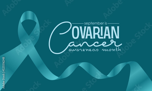 Vector illustration design concept of ovarian cancer awareness month observed on every september.