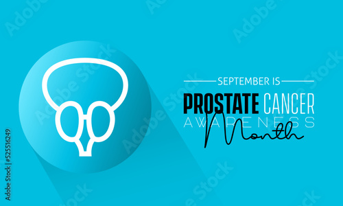 Vector illustration design concept of prostate cancer awareness month observed on every september.