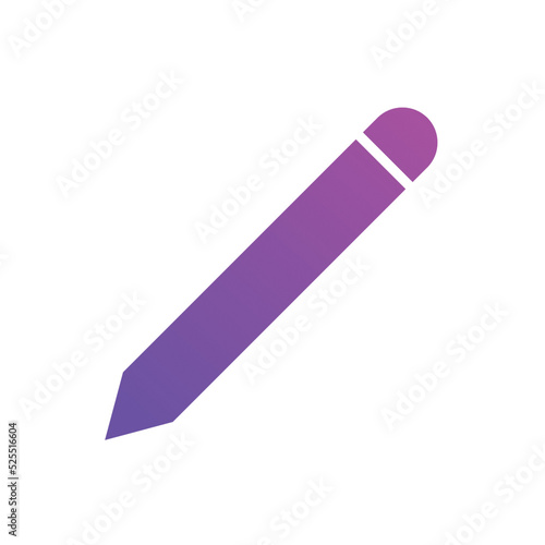 Pen, pencil icons. Drawing tools icon gradient color