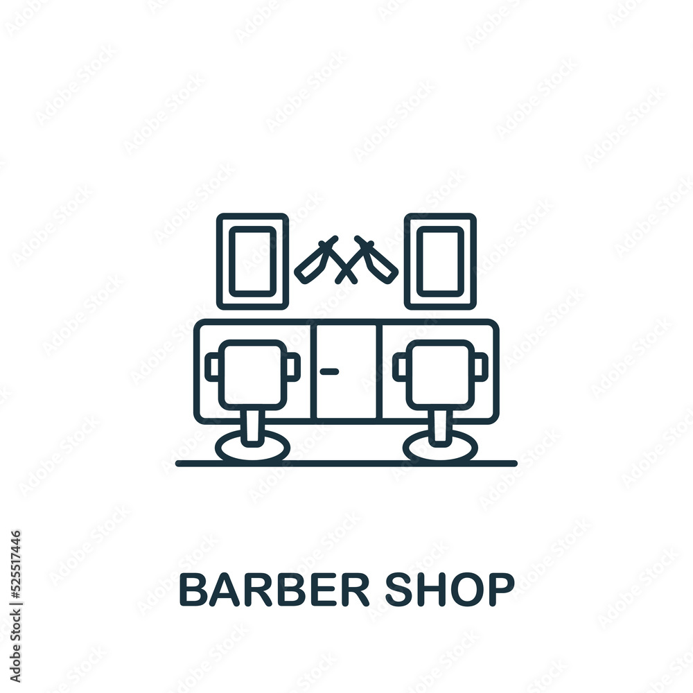 Barber Shop icon. Line simple icon for templates, web design and infographics Barber Shop icon. Line simple icon for templates, web design and infographics