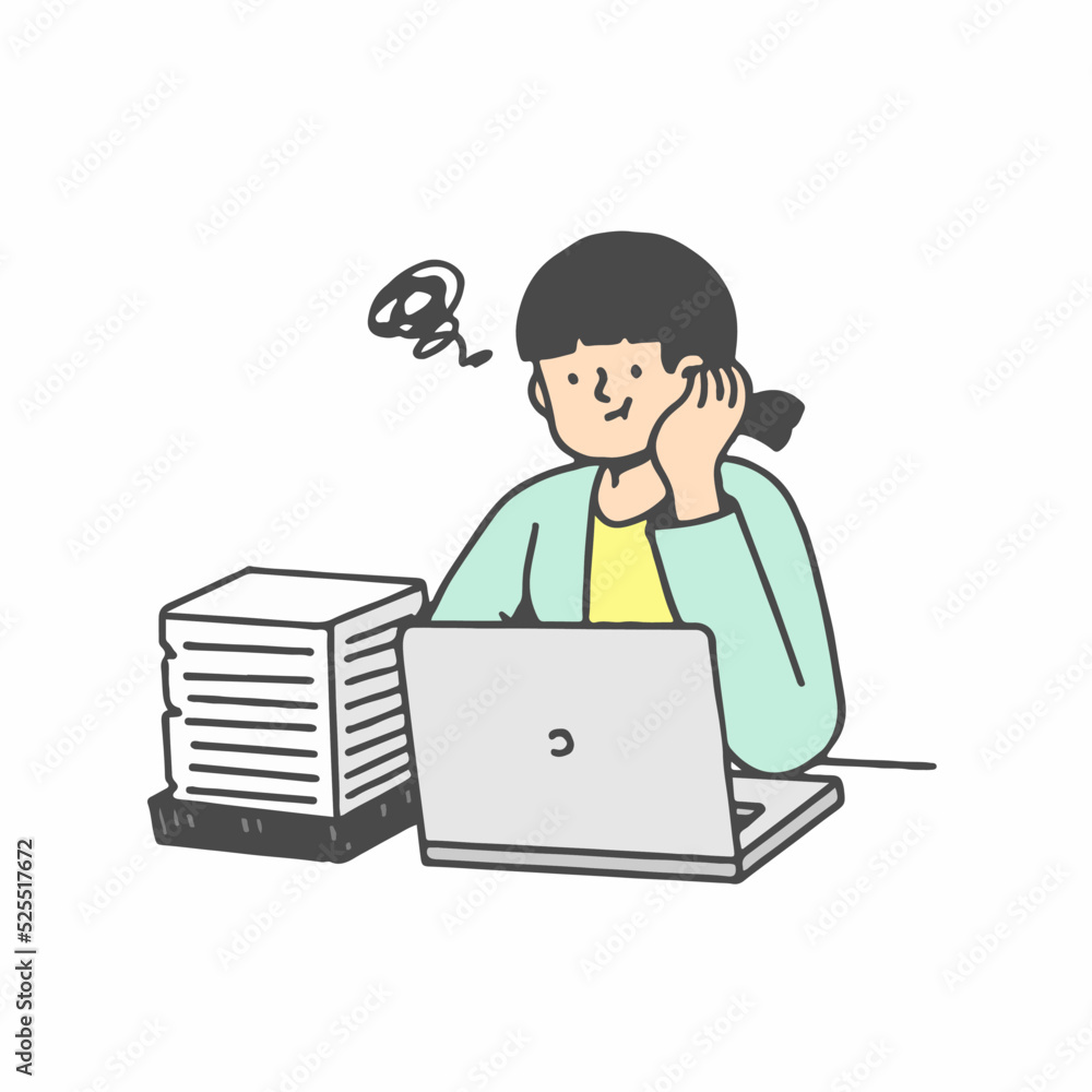 Stressed worker. Burnout cartoon character worried about deadline. Hard work in office, isolated busy unhappy woman and stacks of paper on desk. Vector flat illustration. Stressed worker. Burnout cartoon character worried about deadline. Hard work in office, isolated busy unhappy woman and stacks of paper on desk. Vector flat illustration.