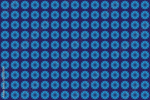 seamless pattern with blue flowers