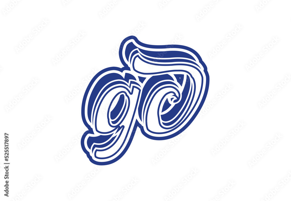 Fototapeta premium Letter GC logo and icon design template