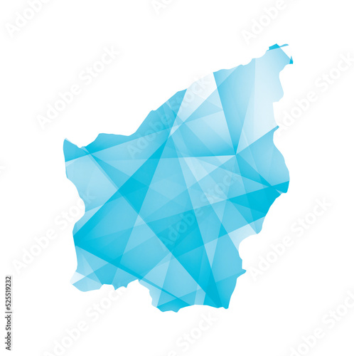 vector illustration of San Marino map with blue colored geometric shapes
