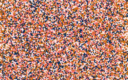 Futuristic orange polka dot pattern illustration background.