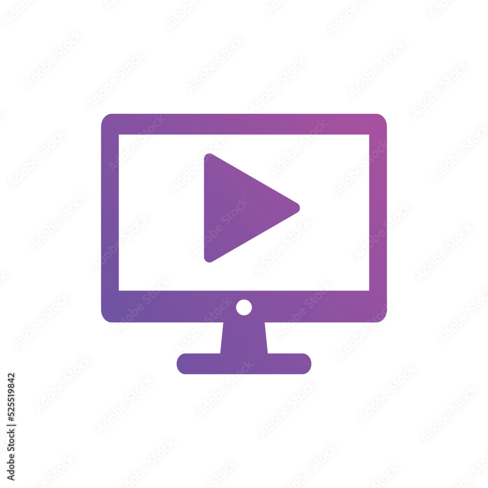 video marketing icon vector illustrations. Used for SEO or websites gradient video marketing icon vector illustrations. Used for SEO or websites gradient