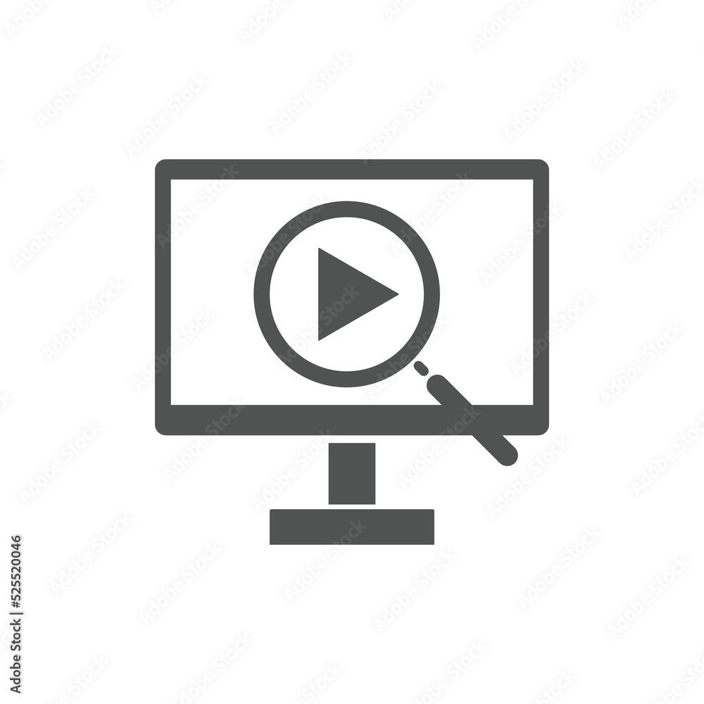 search video icon vector illustrations. Used for SEO or websites search video icon vector illustrations. Used for SEO or websites